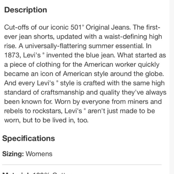 NEW Waterless Levi’s 501 Black Distressed Raw Hem High Waisted Size 29 Shorts - Picture 15 of 16